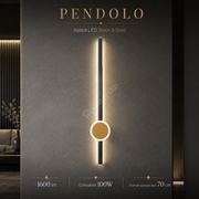 Aplica LED PENDOLO Black&Gold 70CM Echivalent 100W