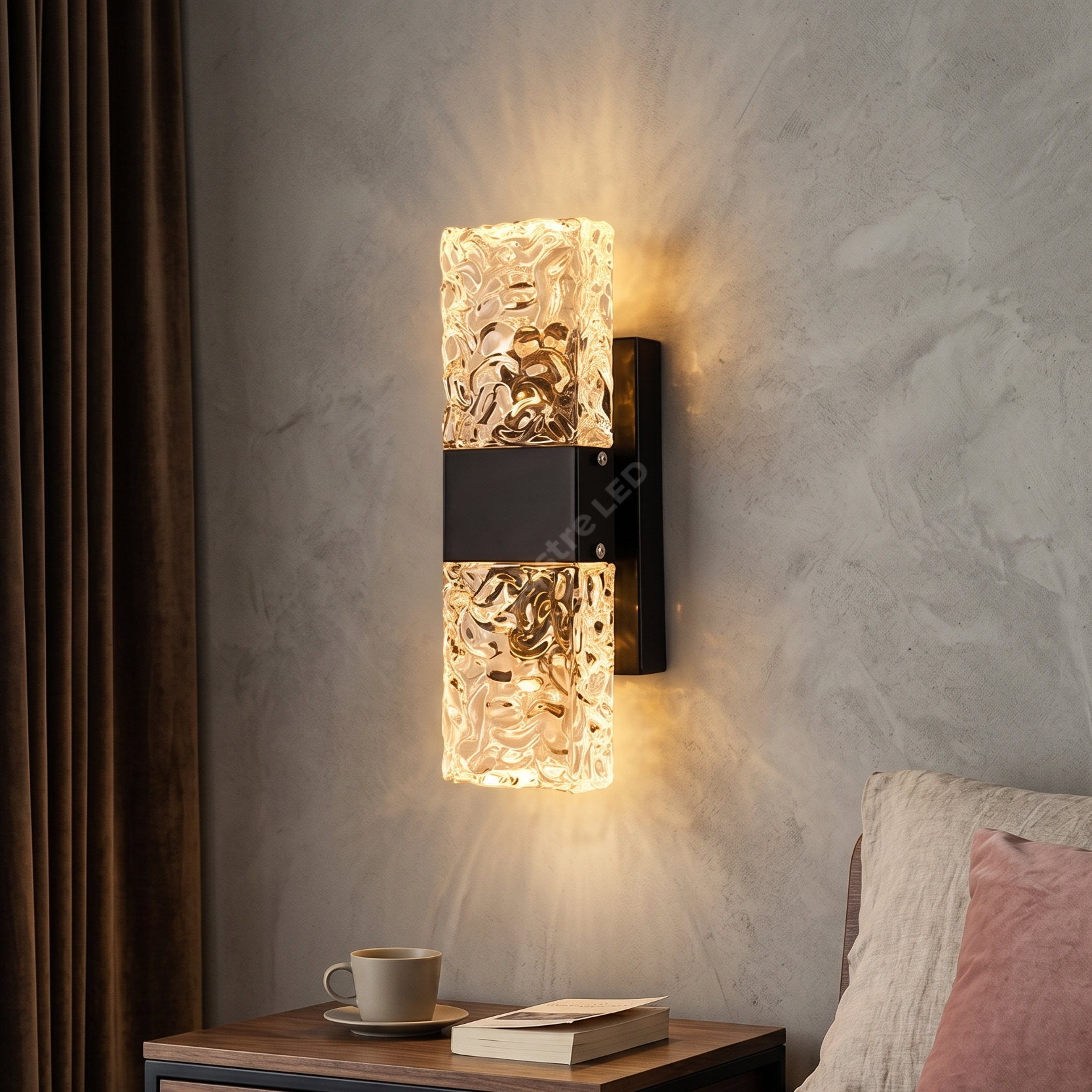 Aplica LED Perete Black ICEBORNE Echivalent 50W
