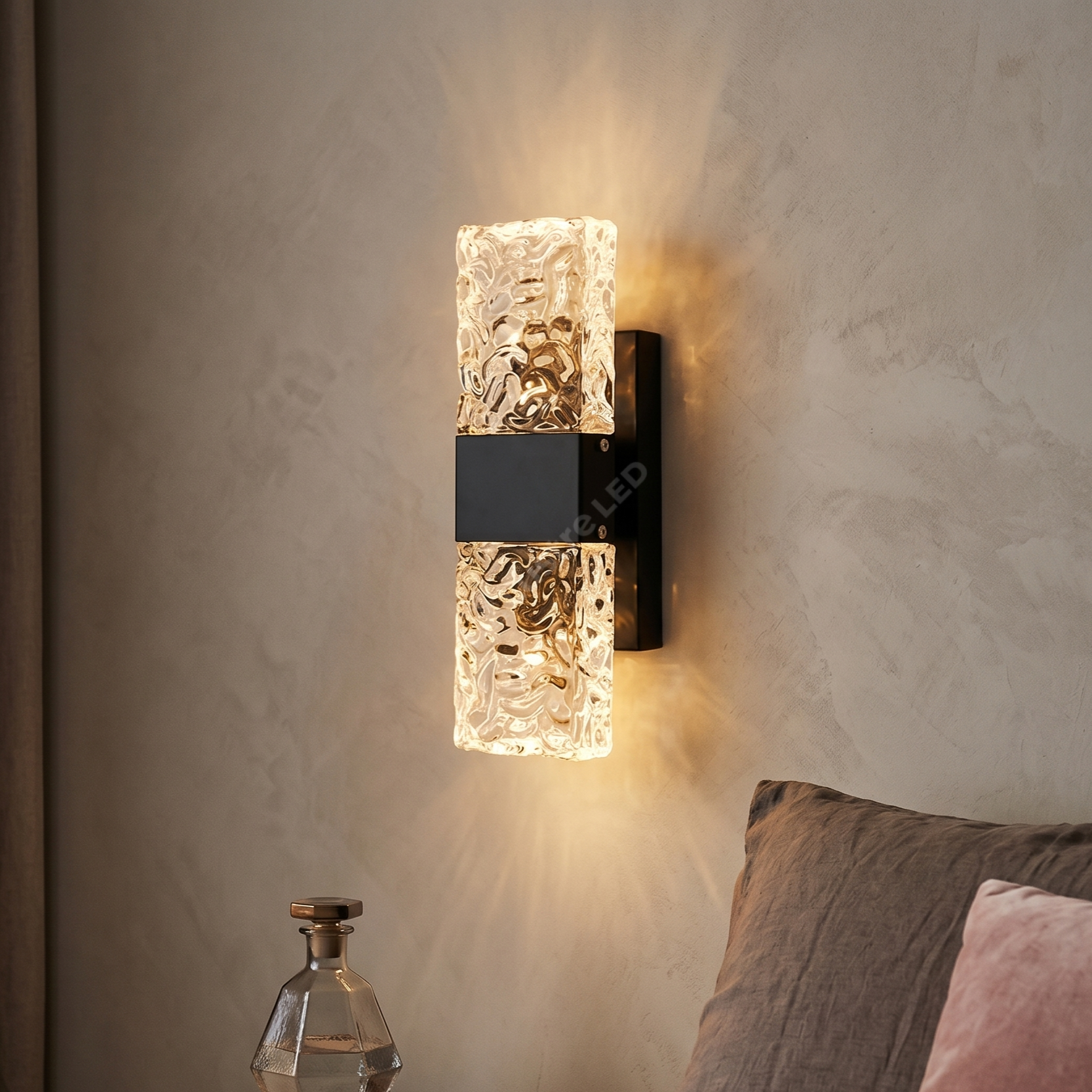 Aplica LED Perete Black ICEBORNE Echivalent 50W