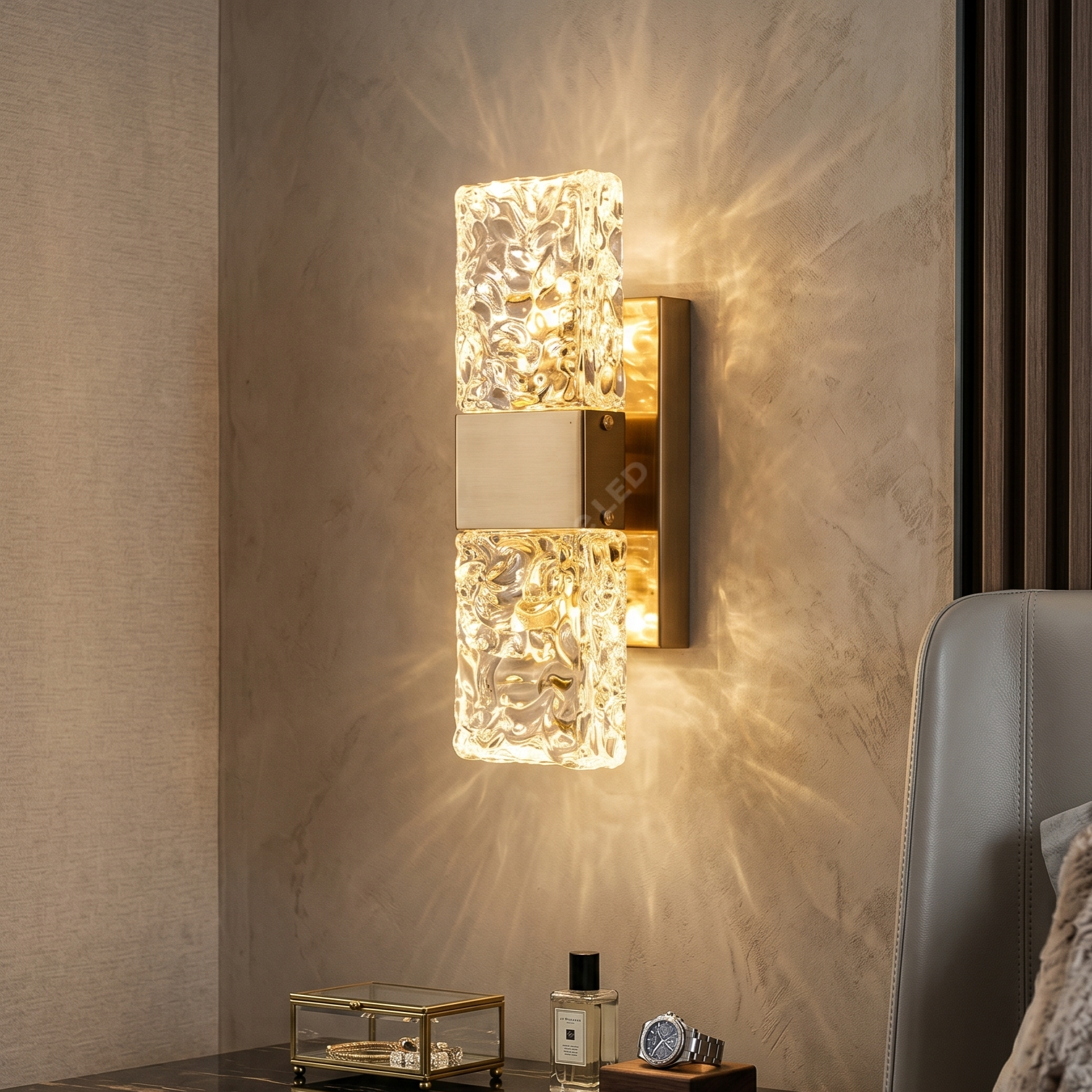 Aplica LED Perete Gold ICEBORNE Echivalent 50W