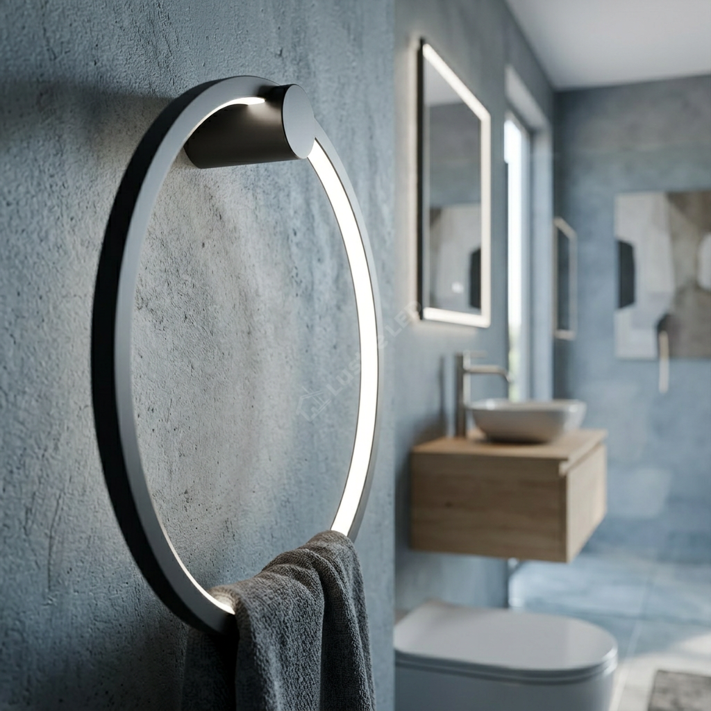 Aplica LED Perete Saturno Black Premium IP44