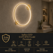 Aplica LED Perete Saturno II Gold Premium IP44