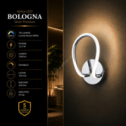 Aplica LED Premium Bologna Silver Echivalent 150W | 4000K