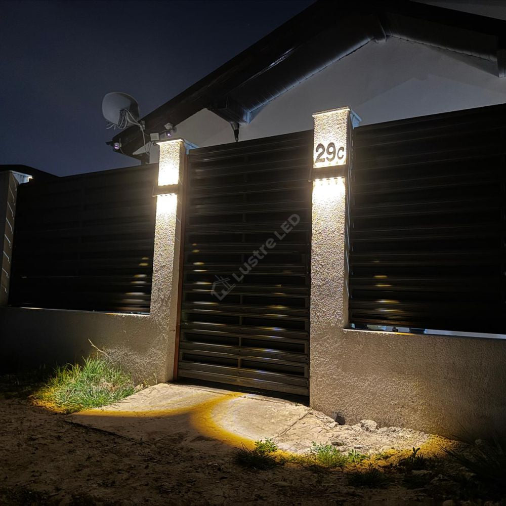 Aplica LED Premium Exterior Trio 12W Dimabila Solara