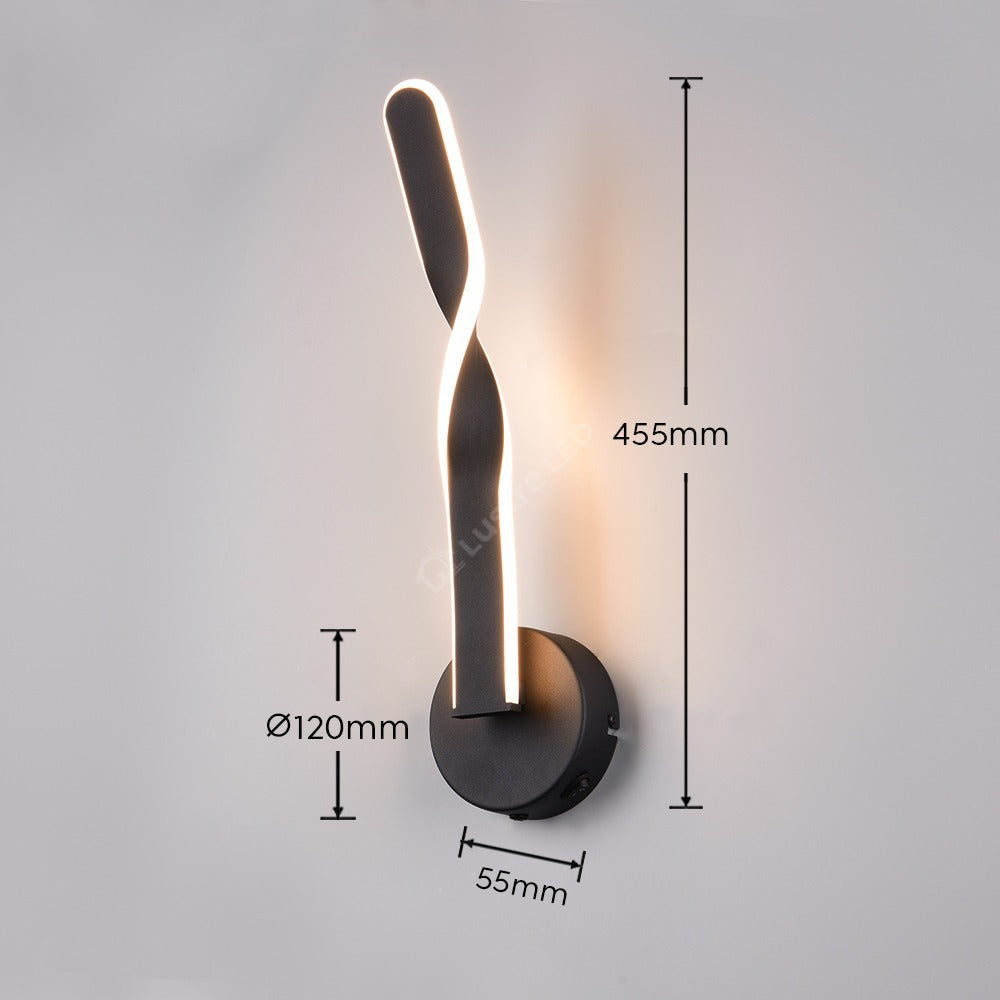 Aplica LED Premium Ginko Black Echivalent 100W | 3000K