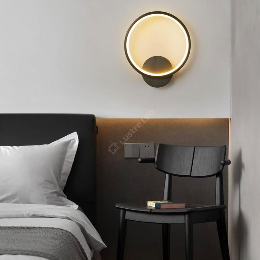 Aplica LED ROUND Black Slim 3 Functii