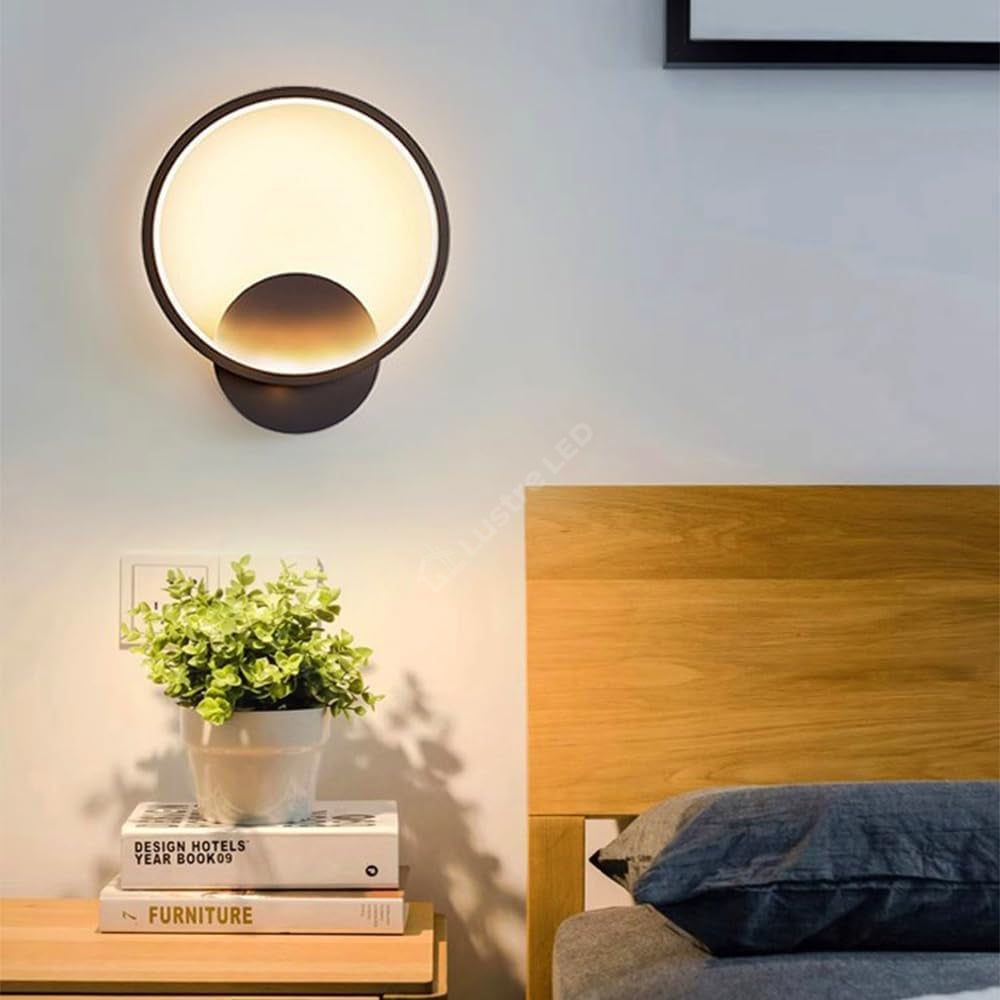 Aplica LED ROUND Black Slim 3 Functii