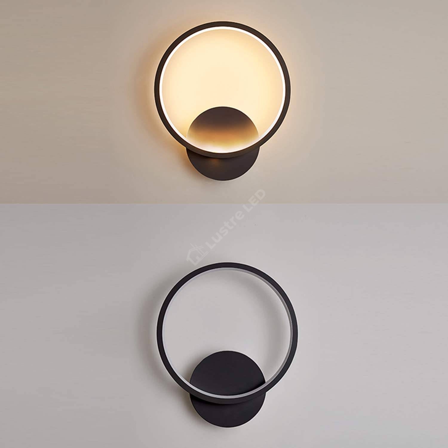 Aplica Led 28W Round Negru Slim 3 Functii Wall Light Fixtures