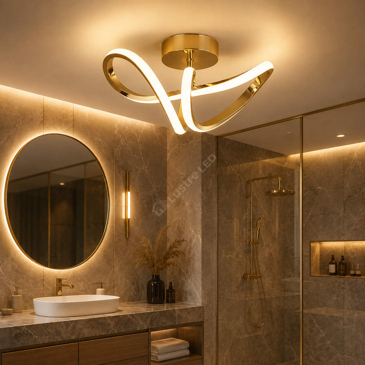 Aplica LED Serpent Gold Echivalent 200W