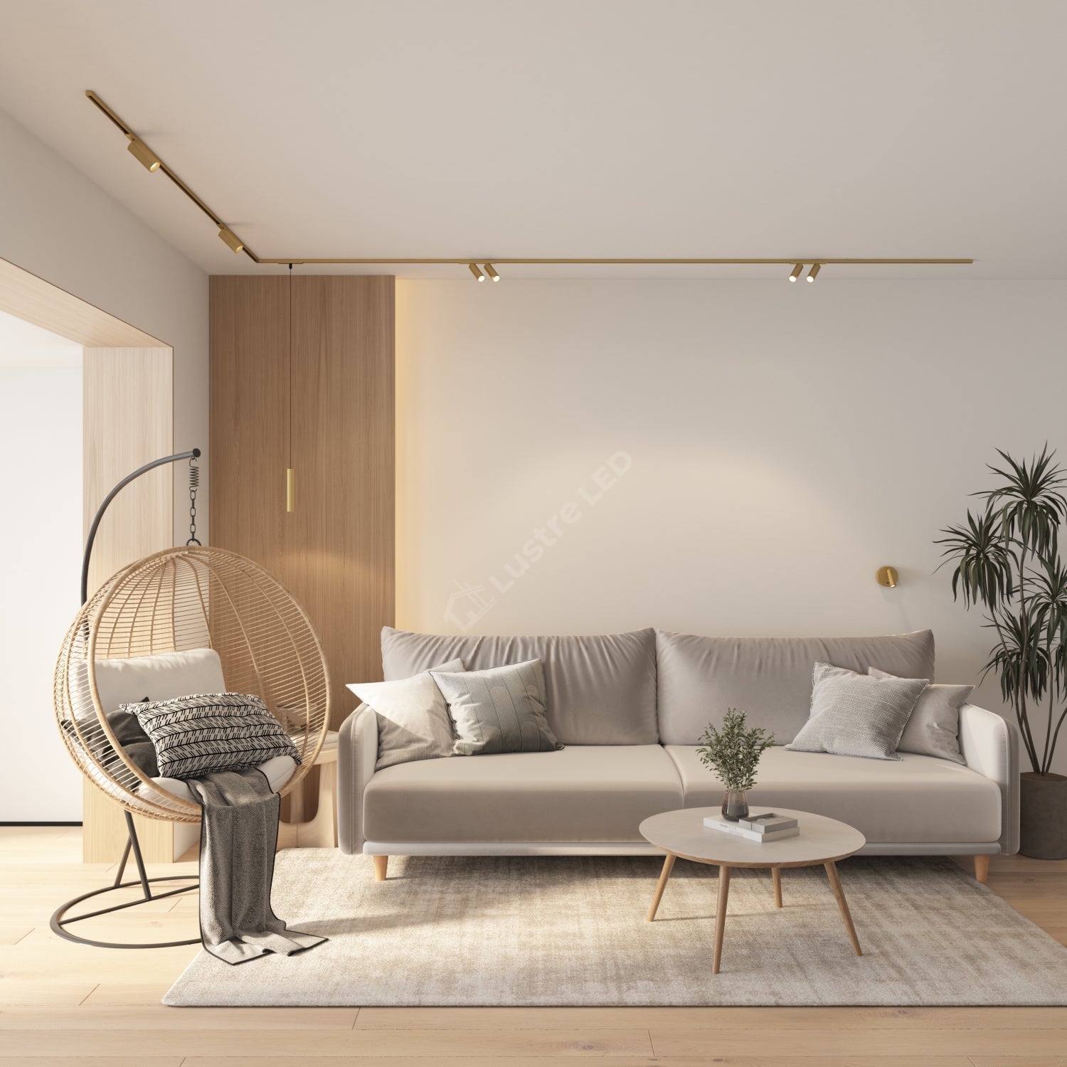 Aplica LED SHINE WALL Gold 3W Premium cu Spot Reglabil | CRI≥90 | 3000K