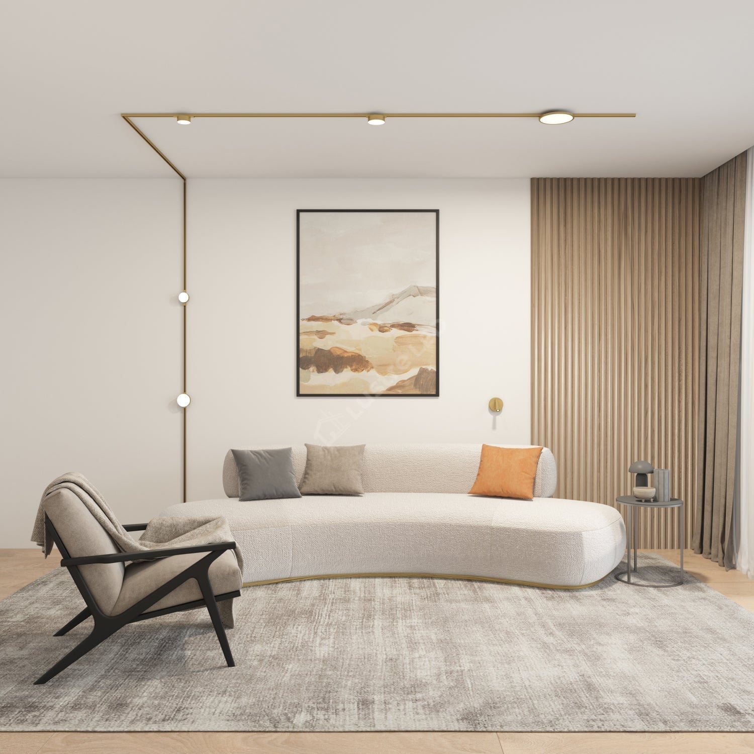 Aplica LED SHINE WALL Gold 3W Premium cu Spot Reglabil | CRI≥90 | 3000K