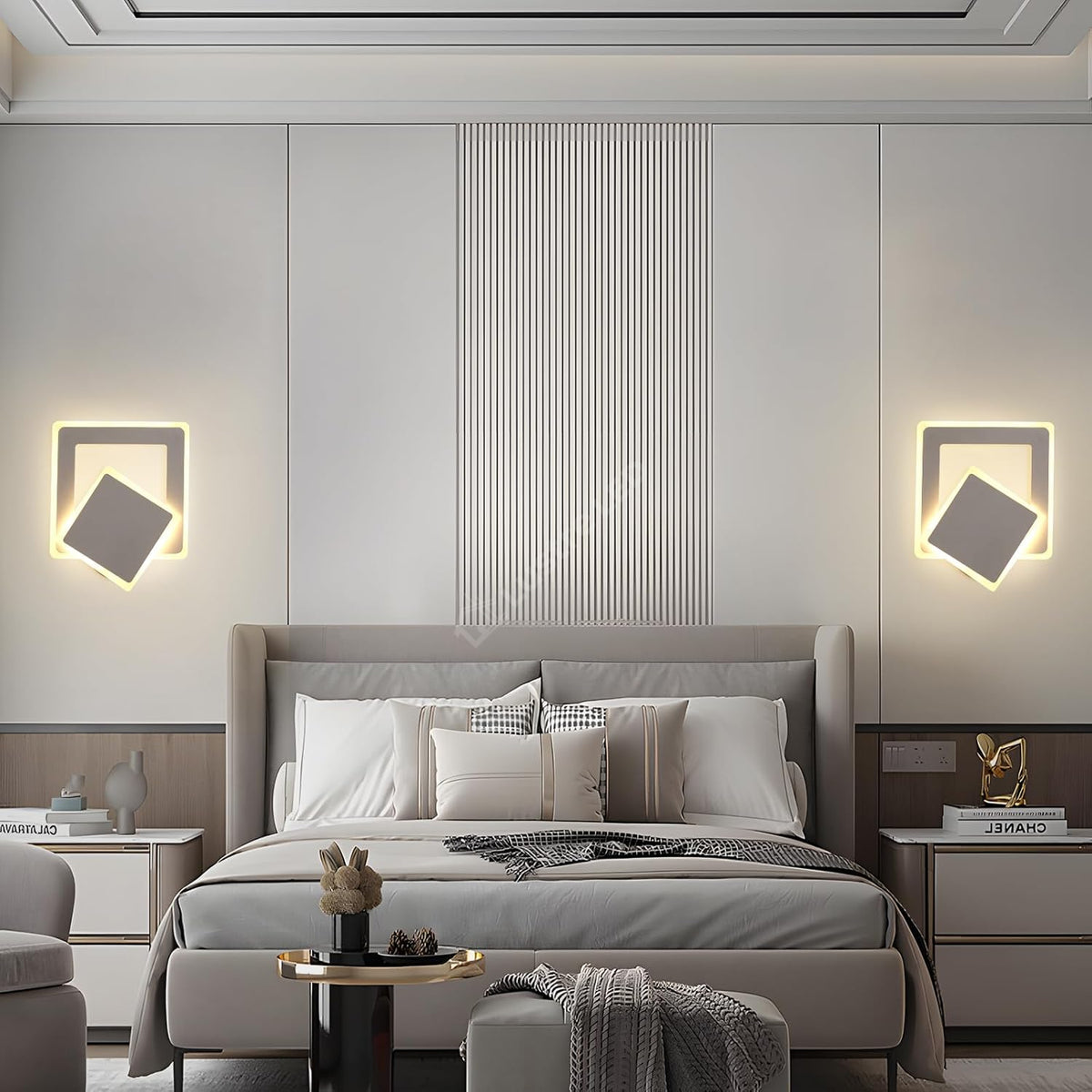 Aplica LED Square Reglabila Alba Echivalent 150W ALBA / SQUARE DESIGN / APLICA PERETE Wall Light Fixtures