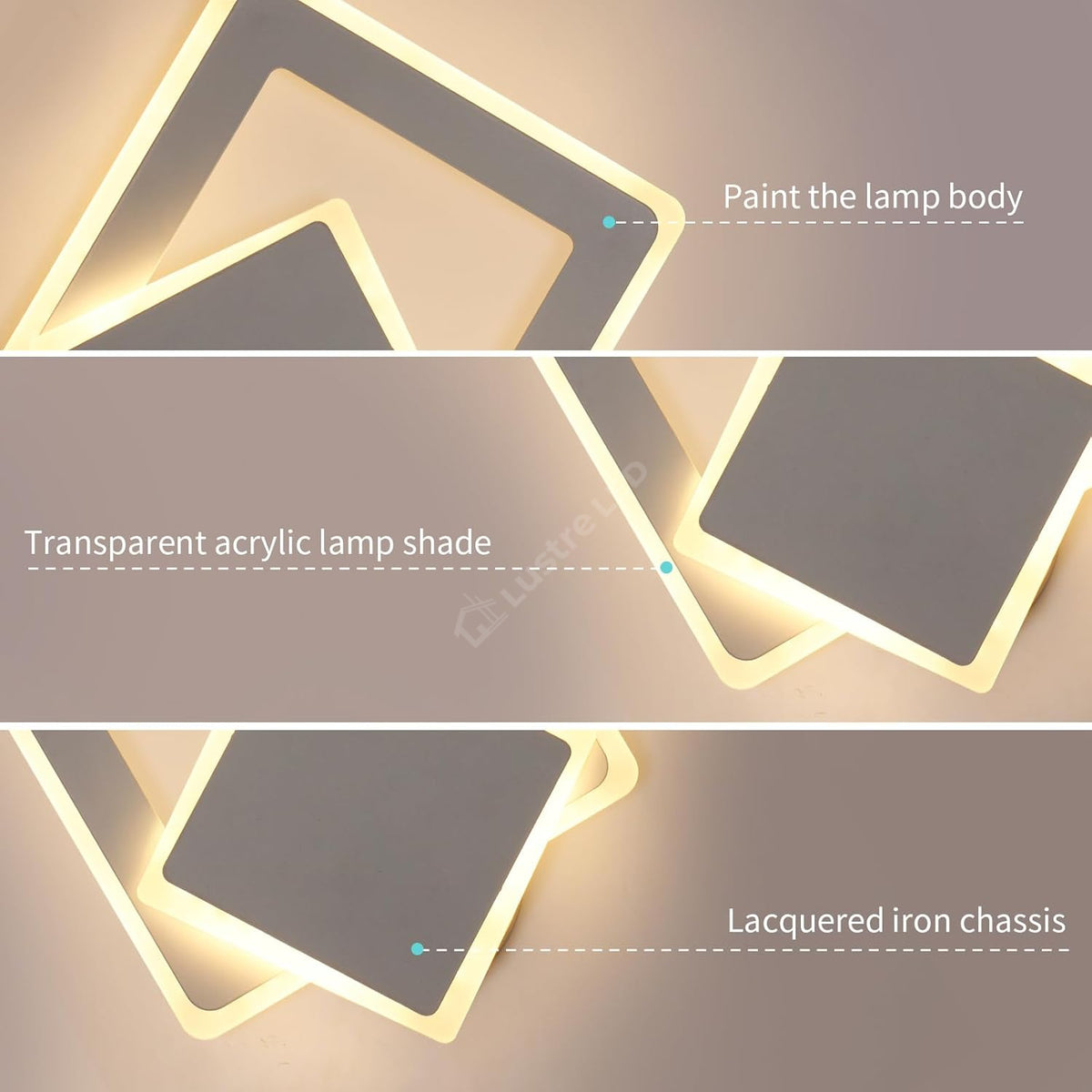 Aplica LED Square Reglabila Alba Echivalent 150W ALBA / SQUARE DESIGN / APLICA PERETE Wall Light Fixtures
