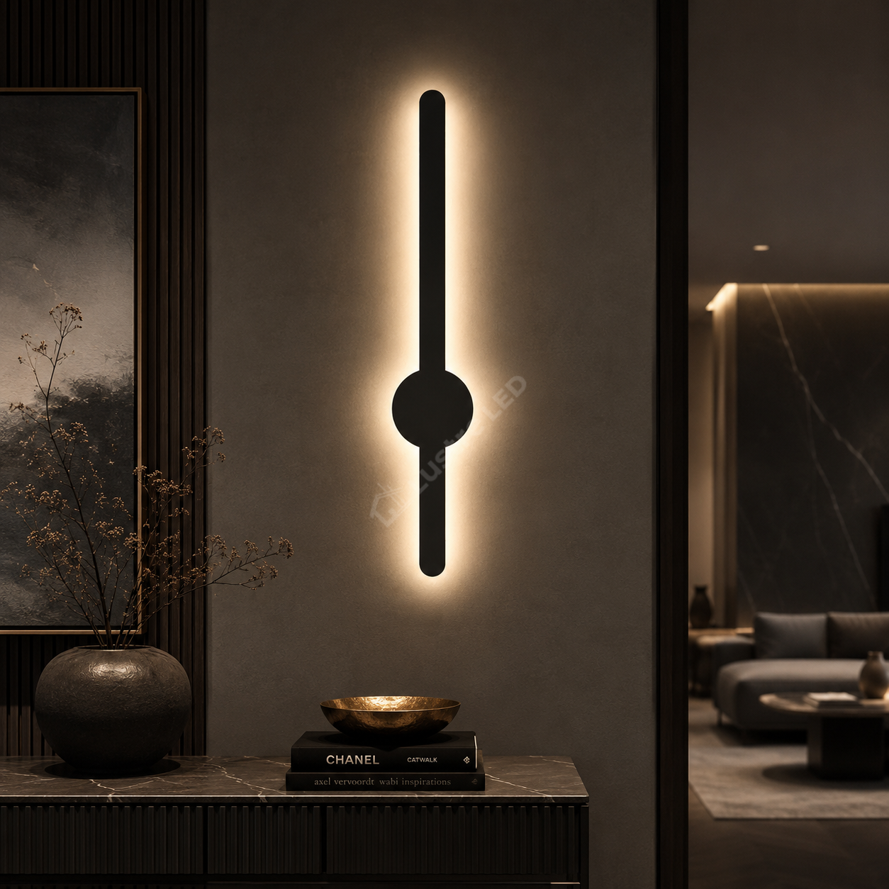Aplica LED SVEN 3 Functii 60CM 13.5W Black Echivalent 68W