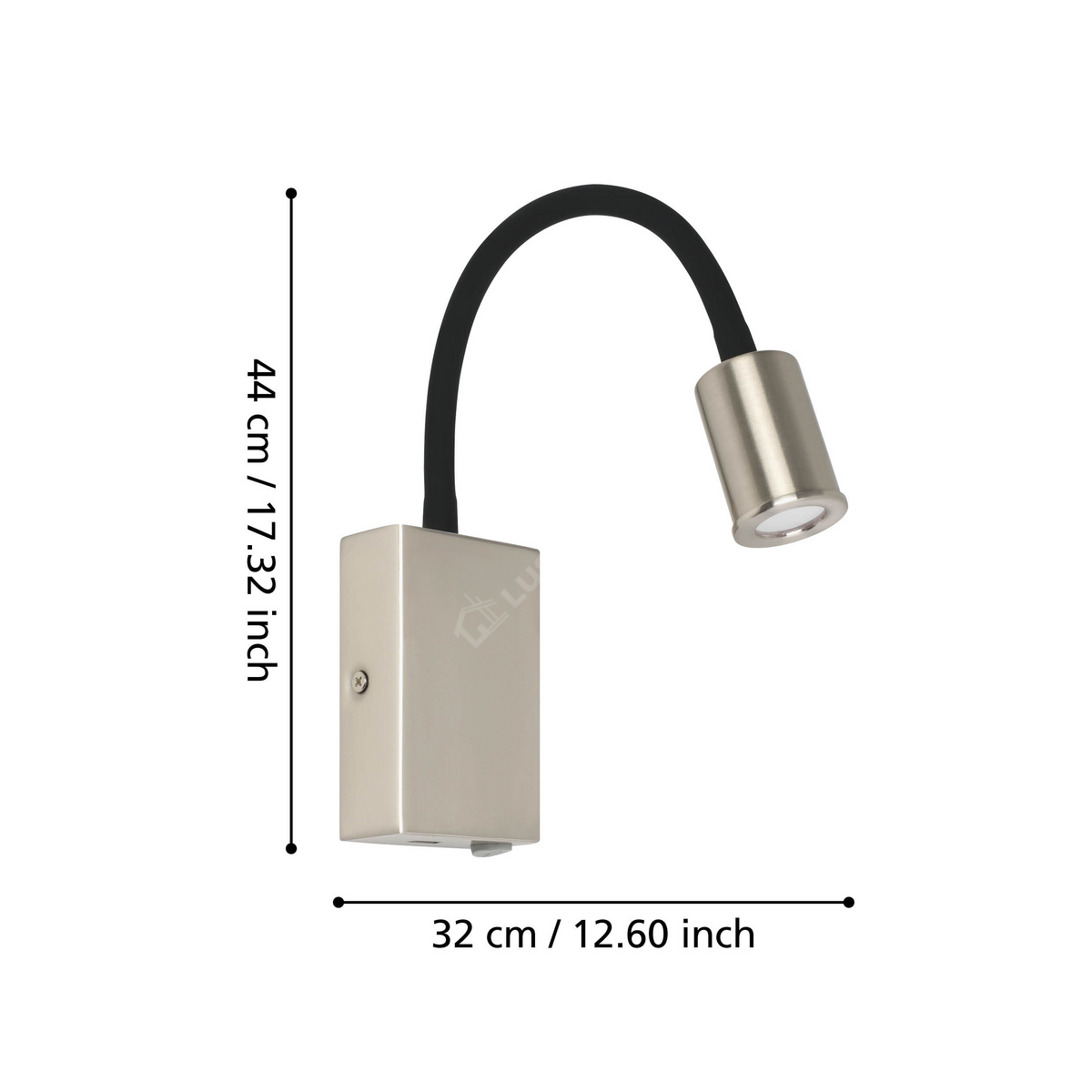 Aplica LED Tazzoli Black & Grey Premium Reglabila cu Port USB pentru Incarcare