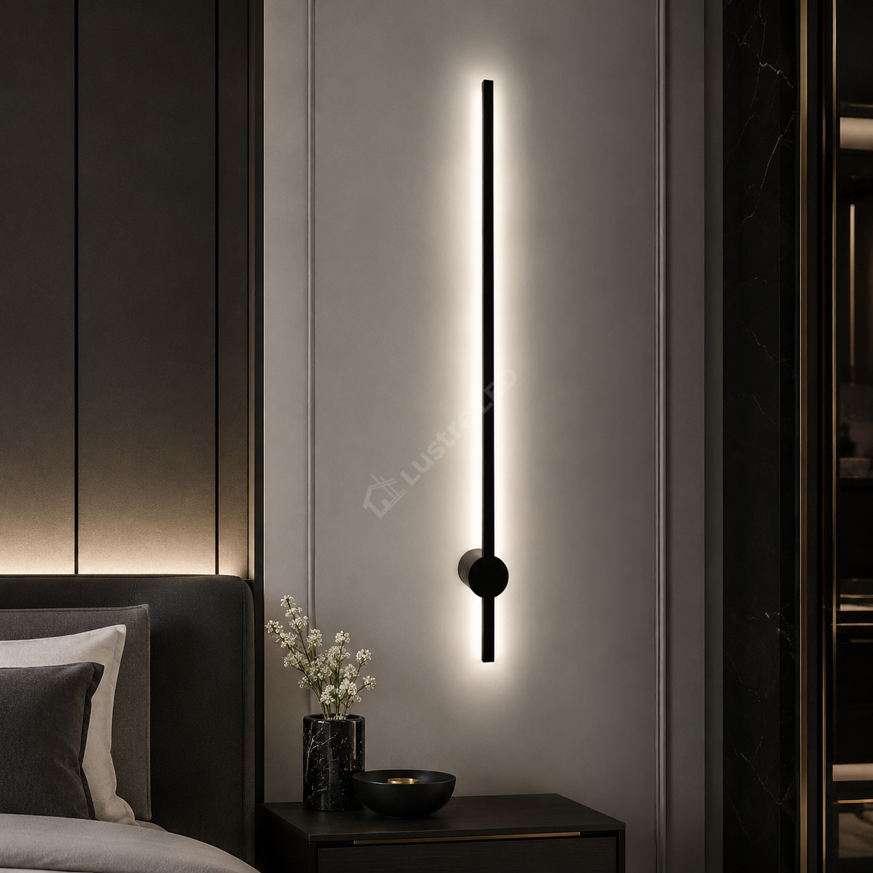 Aplica LED TROY Black Minimalista 90CM Echivalent 100W