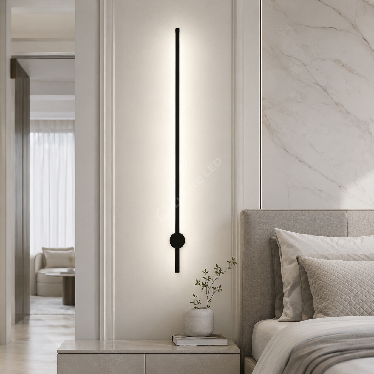 Aplica LED TROY Black Minimalista 90CM Echivalent 100W