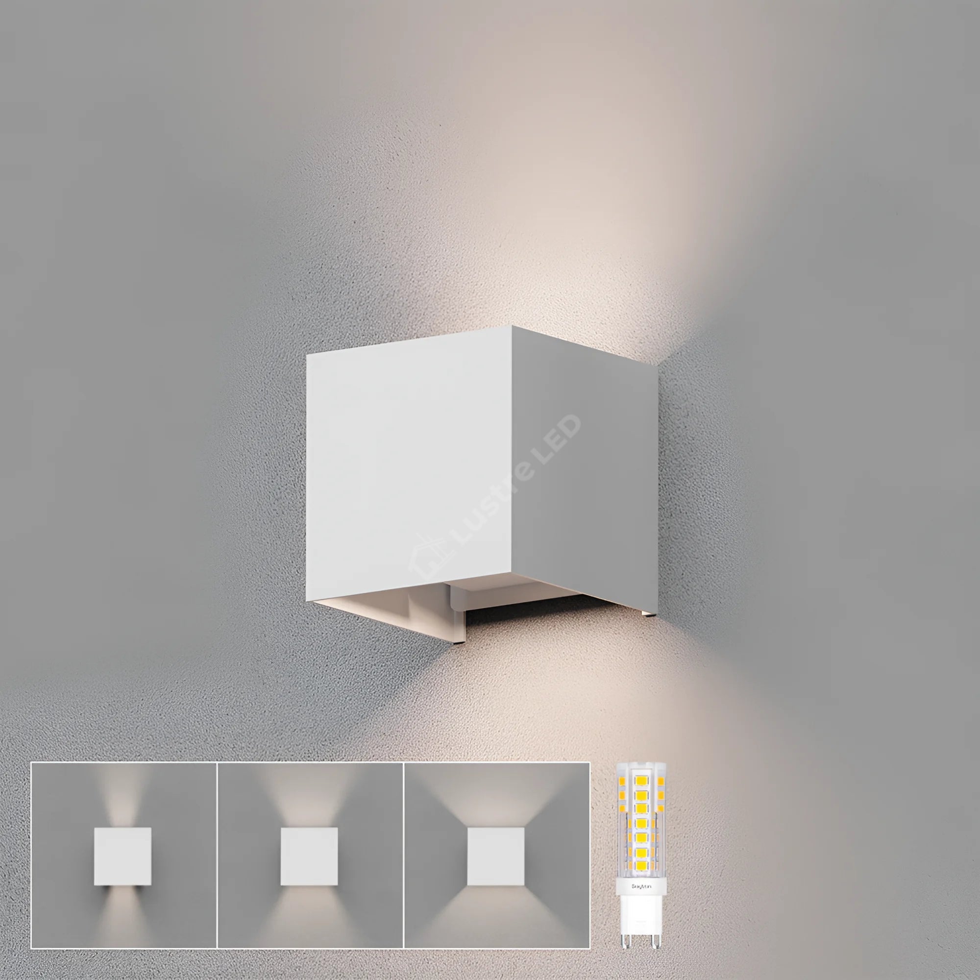 Aplica LED VEKTA CUBE White 1xG9 IP54