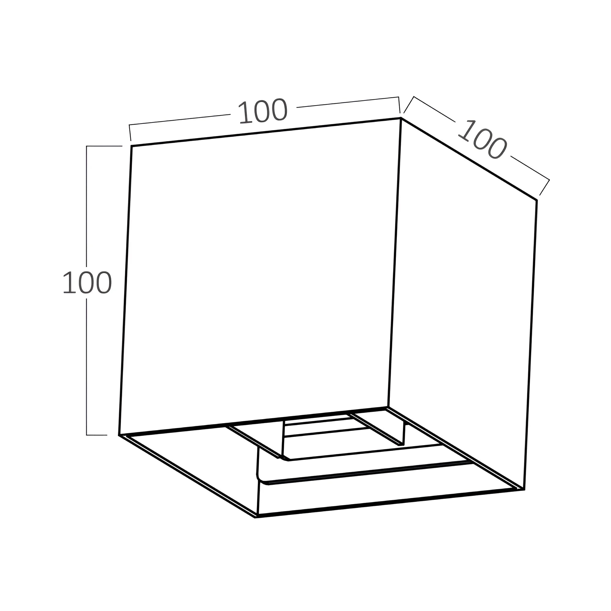 Aplica LED VEKTA CUBE Black 1xG9 IP54