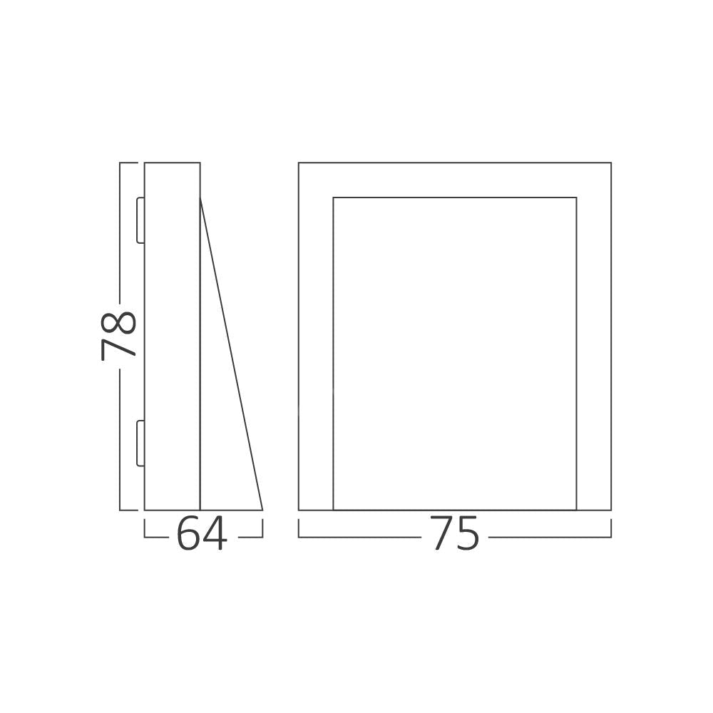 Aplica LED VENTO Grey IP65 600lm CCT