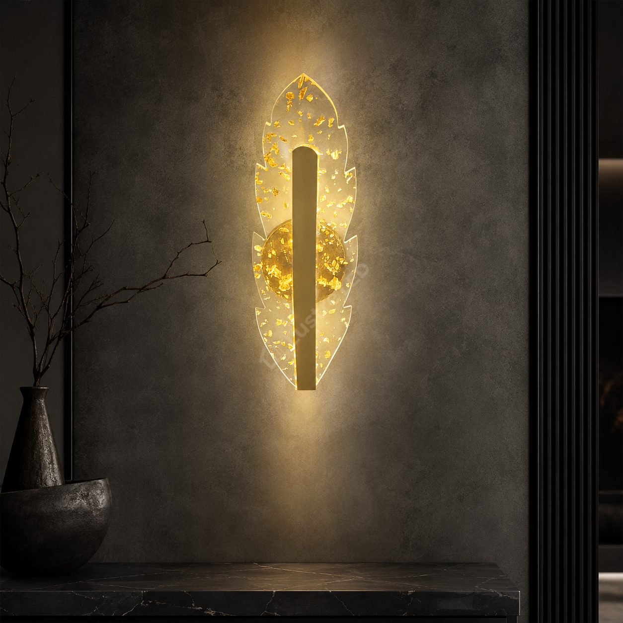 Aplica LED ZEFIR 3 Functii Gold 32CM 12W Echivalent 60W