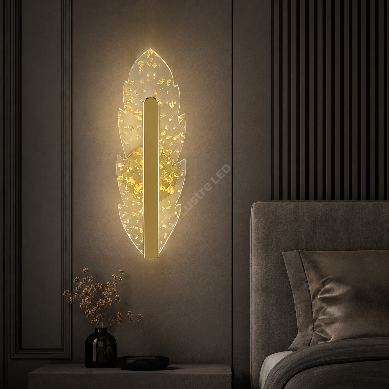 Aplica LED ZEFIR 3 Functii Gold 32CM 12W Echivalent 60W