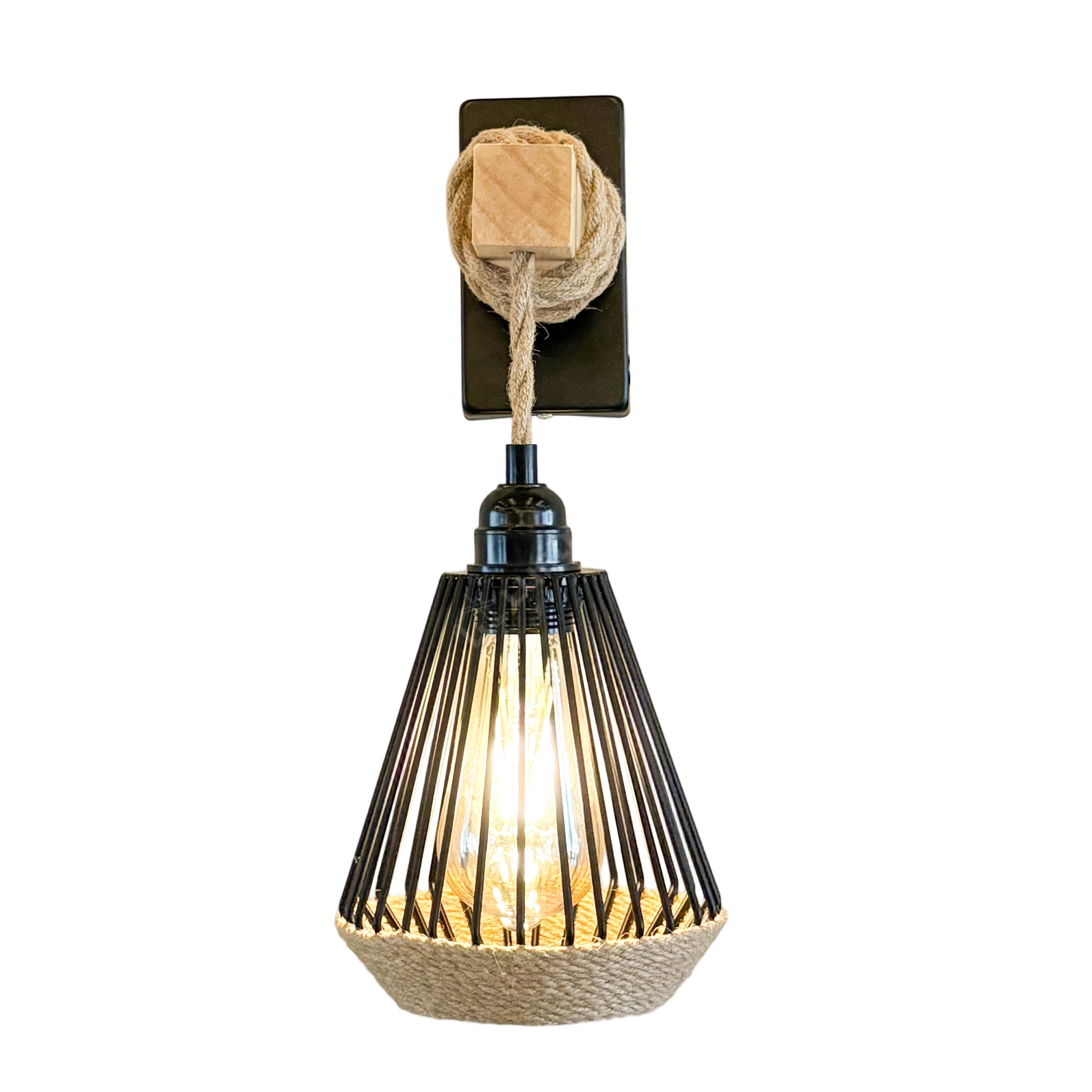 Aplica LOKY Black & Brown 1xE27