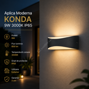 Aplica Moderna KONDA 9W 3000K IP65