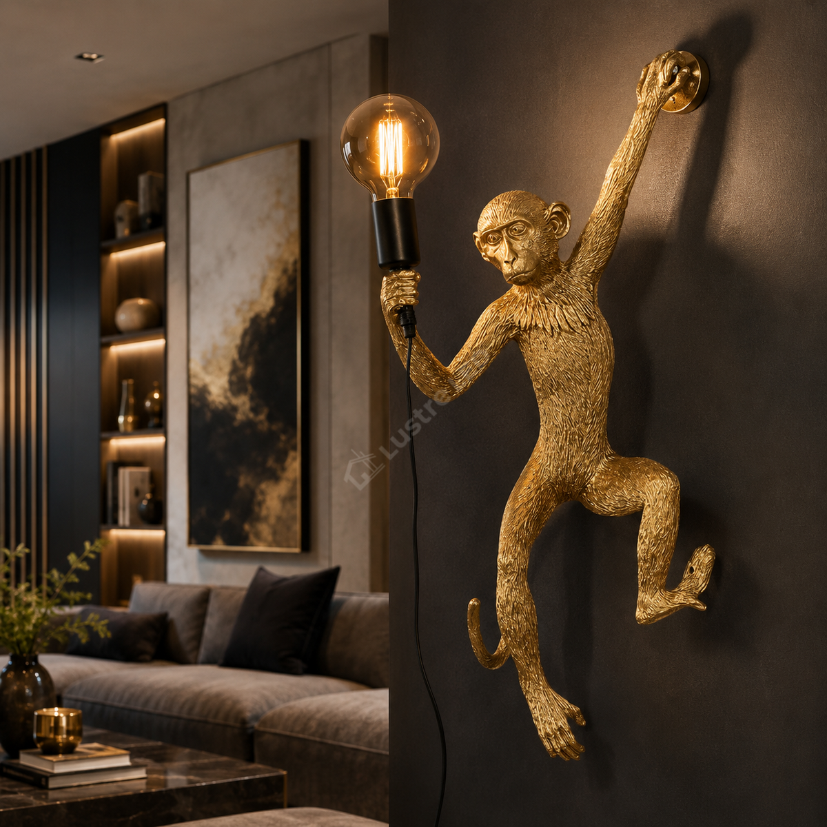 Aplica Monkey Gold 60cm Premium