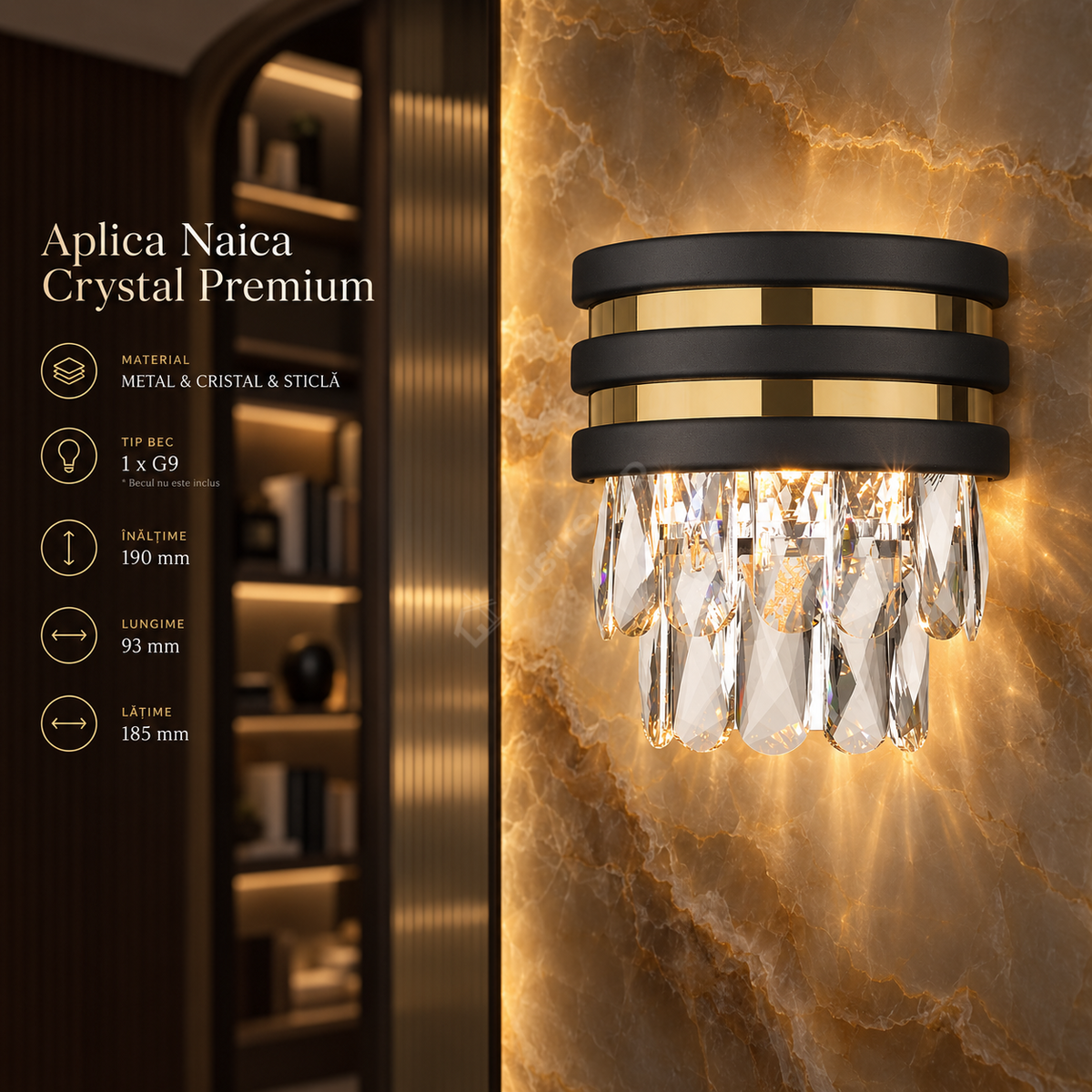 Aplica Naica Crystal Black Premium