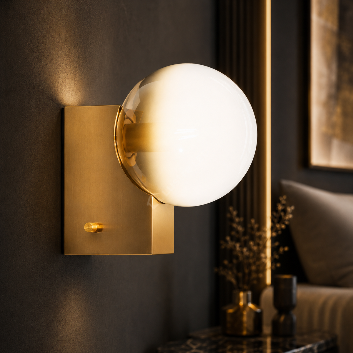 Aplica NUA Gold cu Abajur 1xE27 25CM