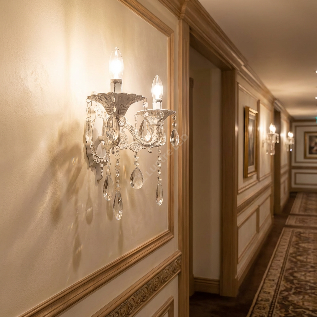 Aplica Perete Cristal Clasic Isabelle White 2xE14