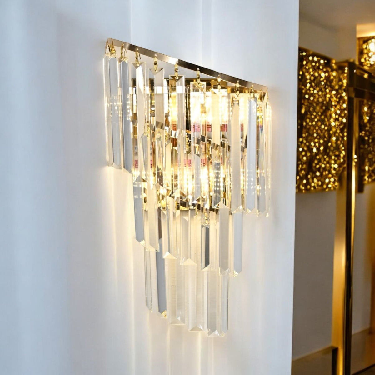 Aplica Perete Cristal Milano Gold Wall Light Fixtures