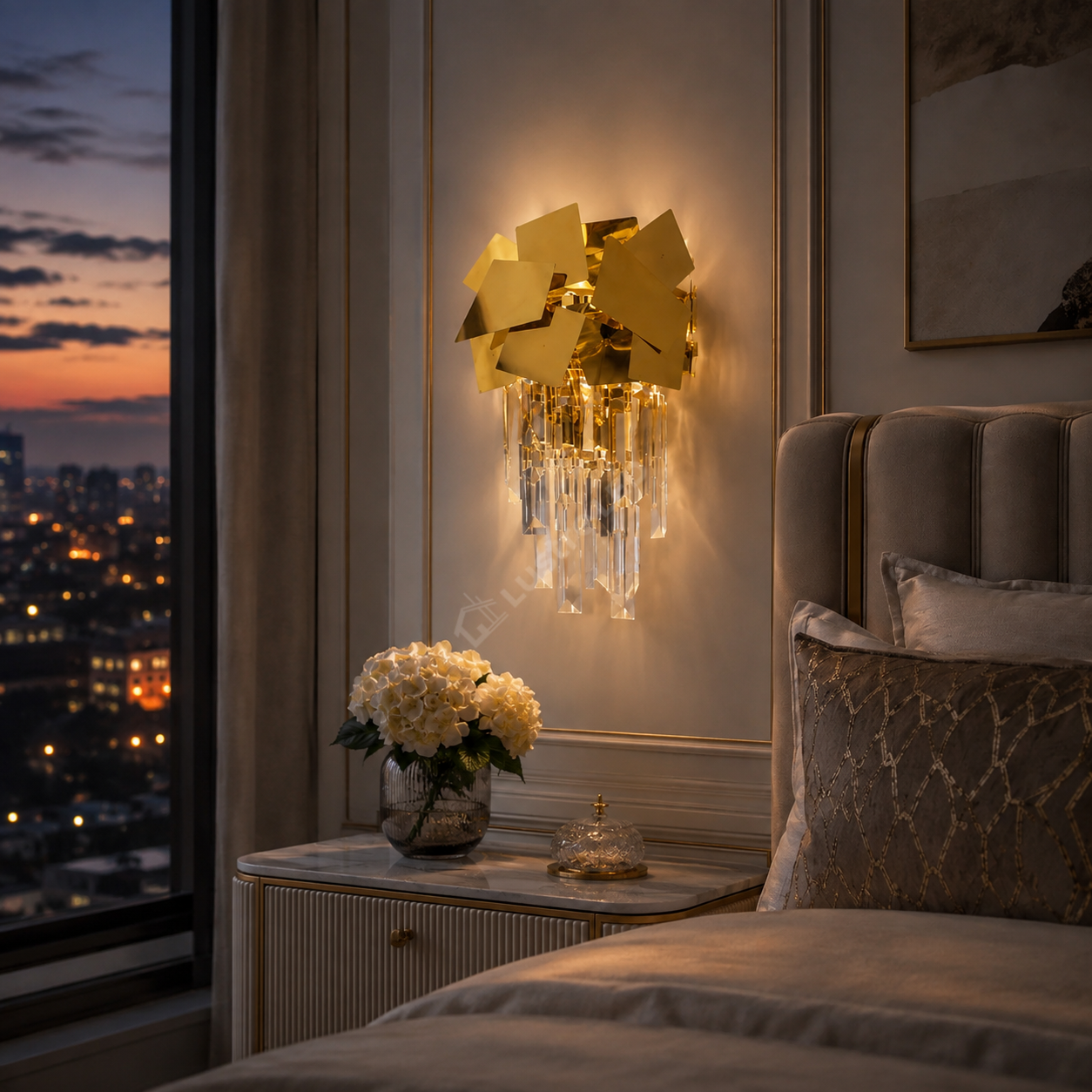 Aplica Perete Cristal Modern Line Troy Lucios