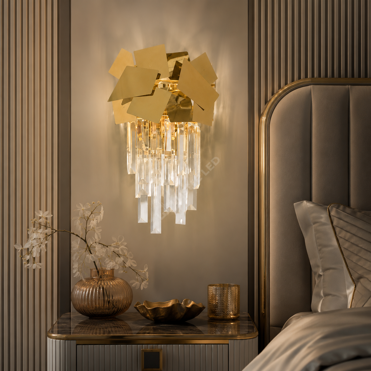 Aplica Perete Cristal Modern Line Troy Lucios