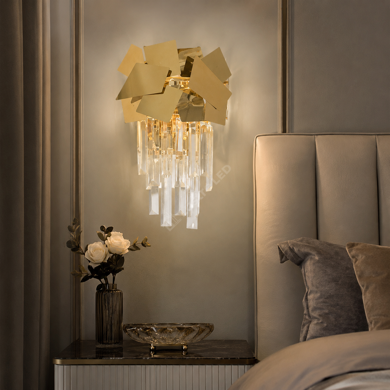 Aplica Perete Cristal Modern Line Troy Lucios
