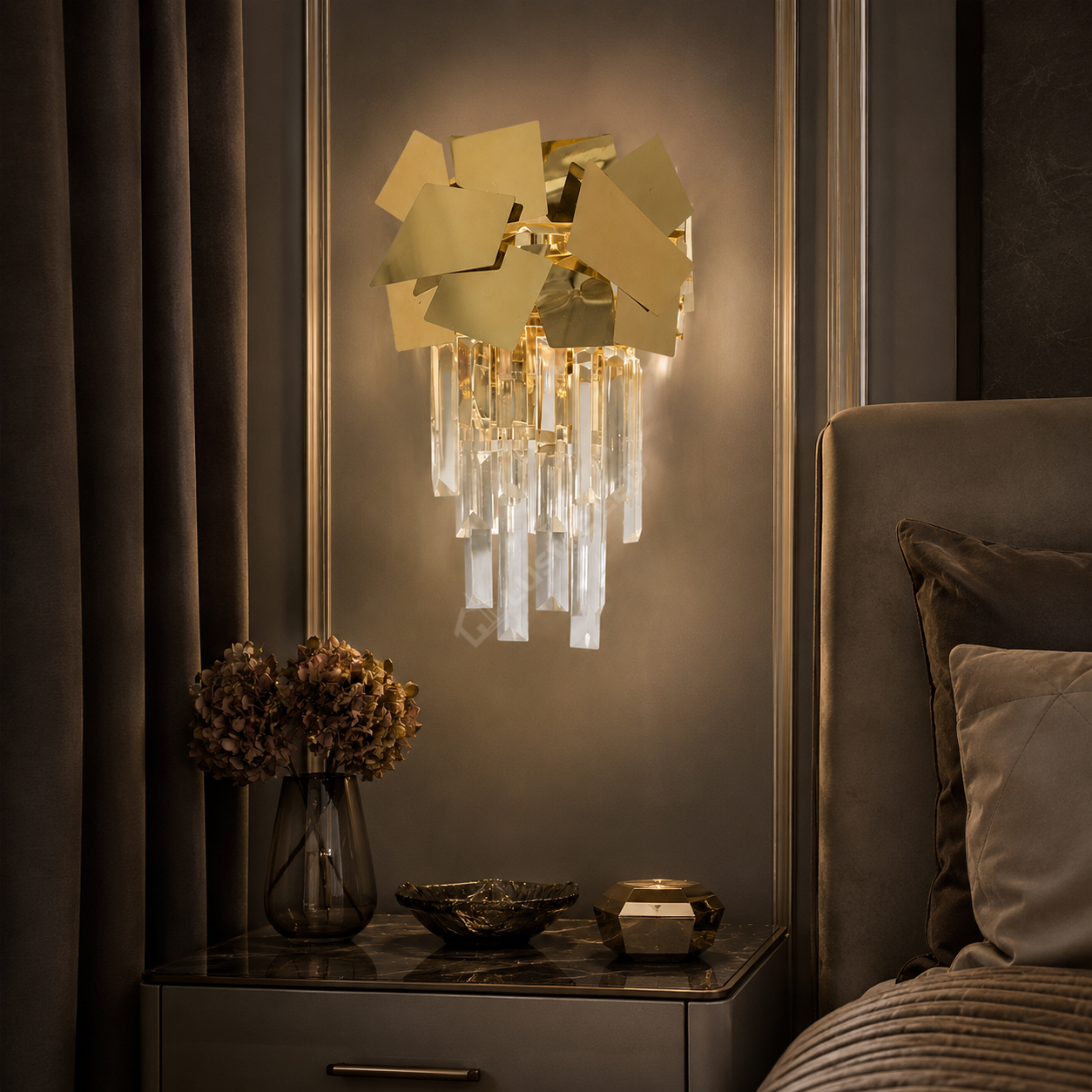 Aplica Perete Cristal Modern Line Troy Lucios