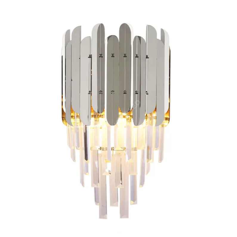 Aplica Perete Cristal Shiny Silver Chrome ARGINTIE / CRISTAL / APLICA PERETE Wall Light Fixtures