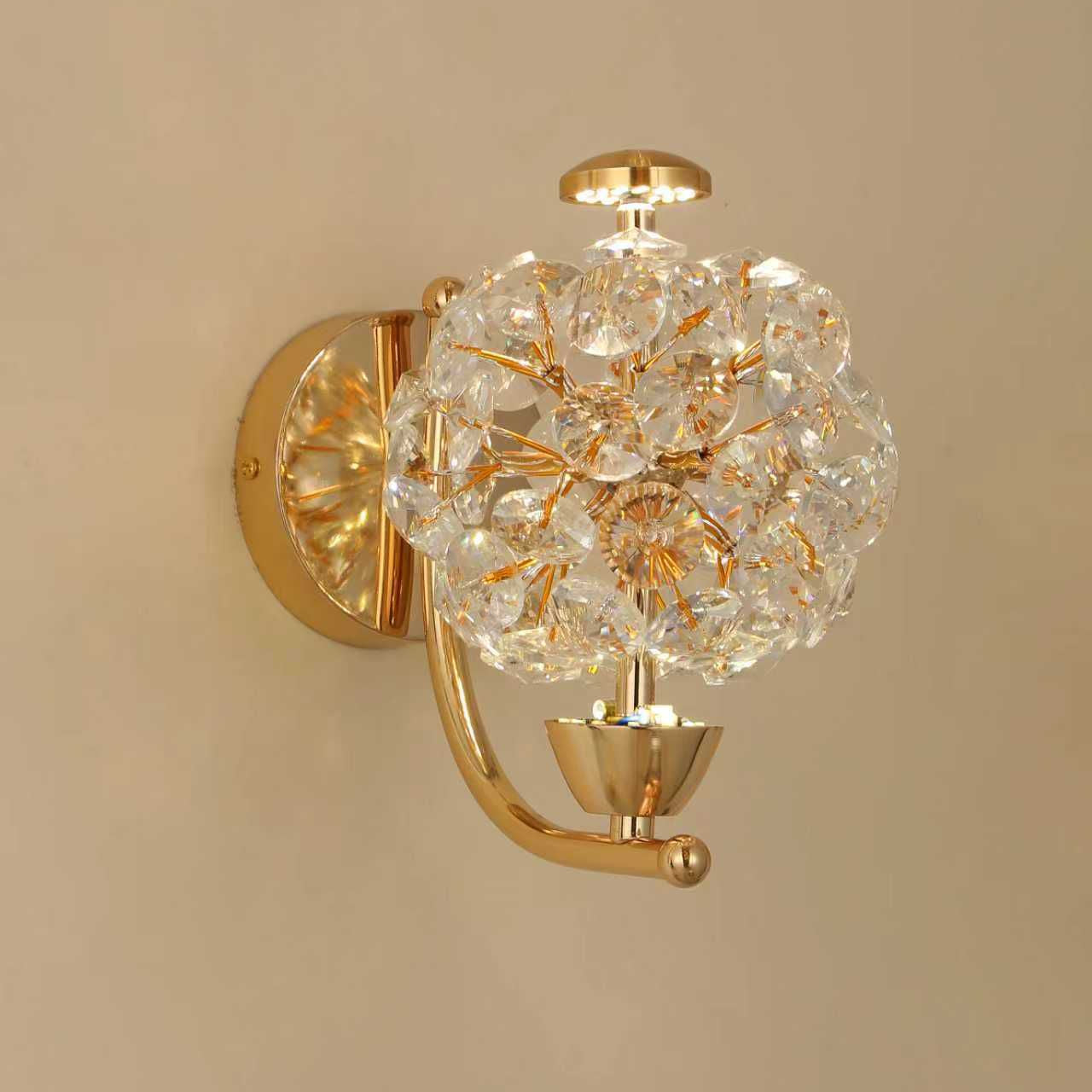 Aplica Perete LED Crystal DANDELION 10W Gold