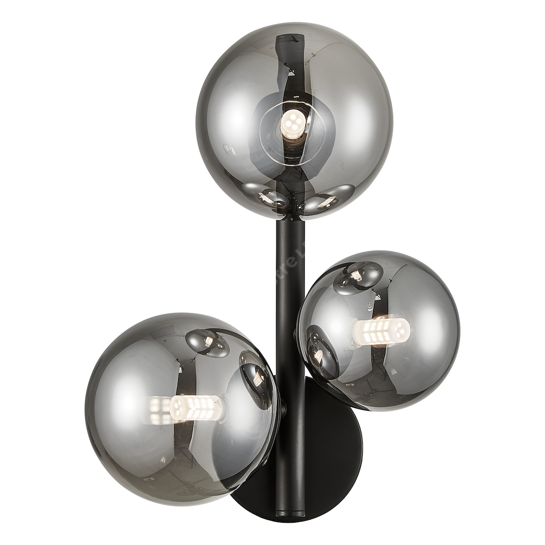 Aplica Perete Mila Black Premium 3xG9