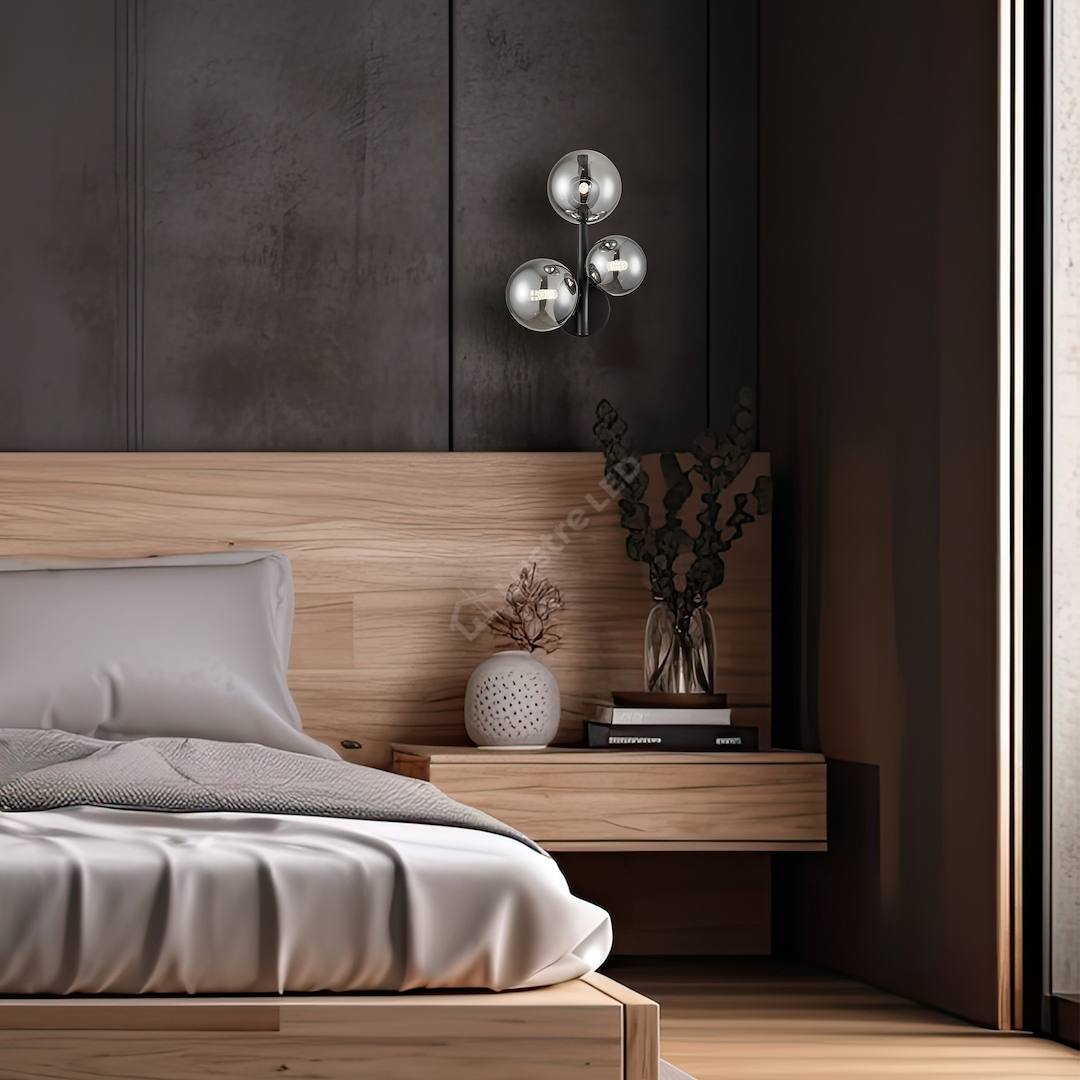 Aplica Perete Mila Black Premium 3xG9