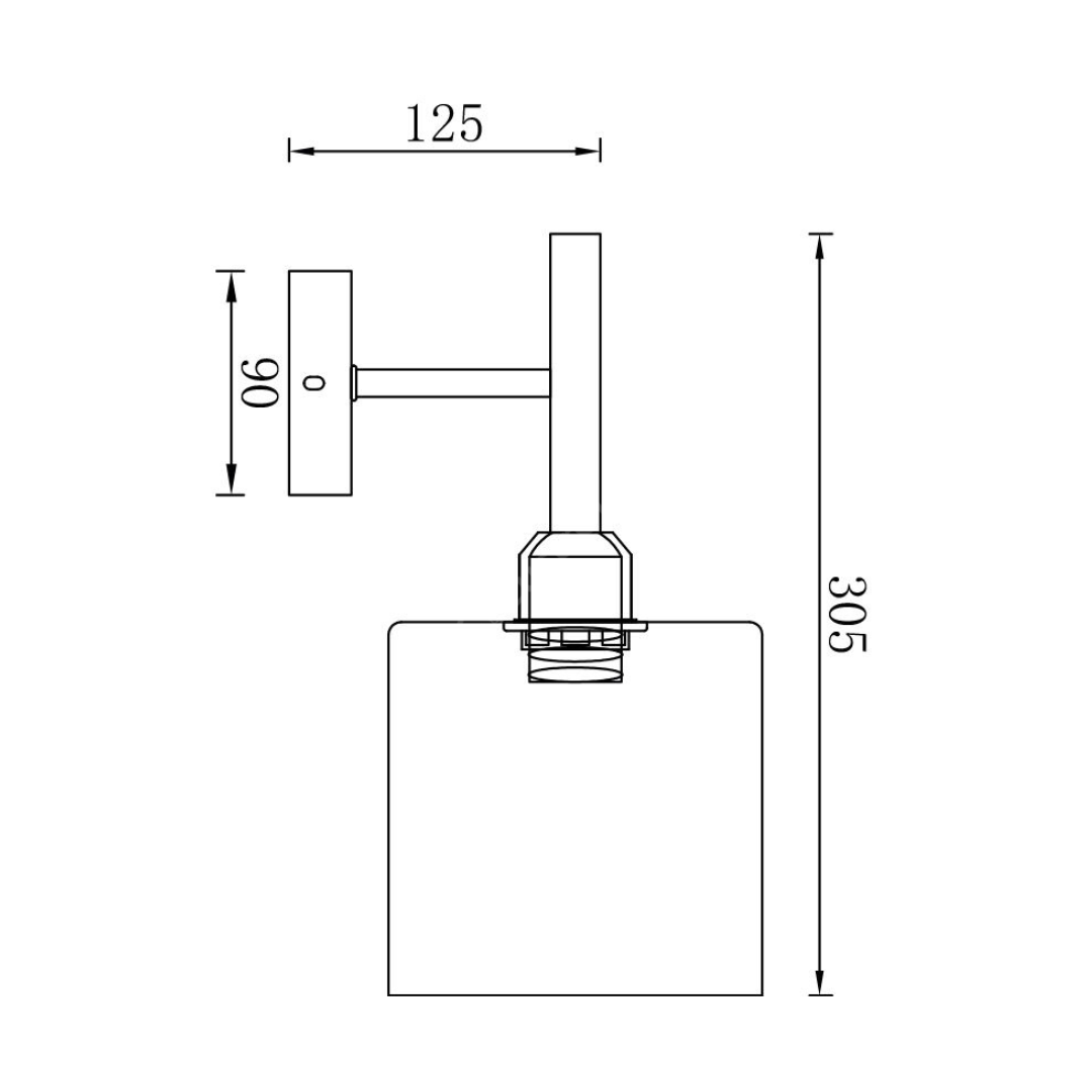 Aplica Perete 1xE27 Smokey NEAGRA / APLICA PERETE / MINIMALIST DESIGN Wall Light Fixtures