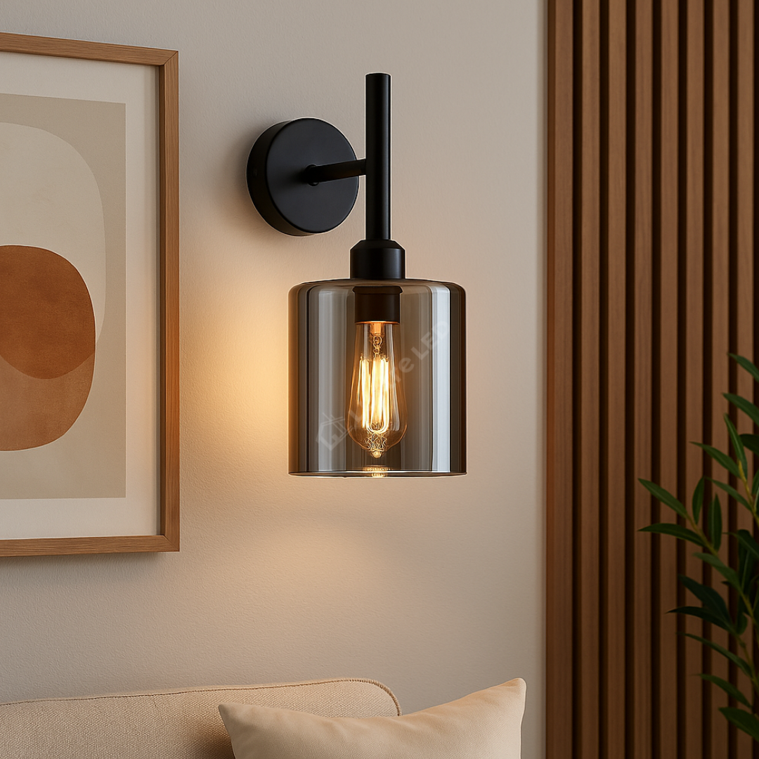 Aplica Perete 1xE27 Smokey NEAGRA / APLICA PERETE / MINIMALIST DESIGN Wall Light Fixtures