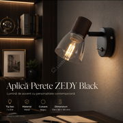 Aplica Perete ZEDY Black