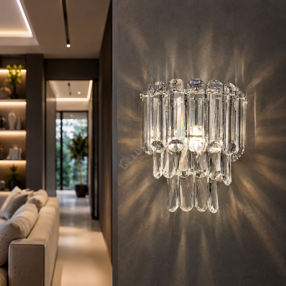 Aplica Premium Malizia Silver Crystal 1xE14