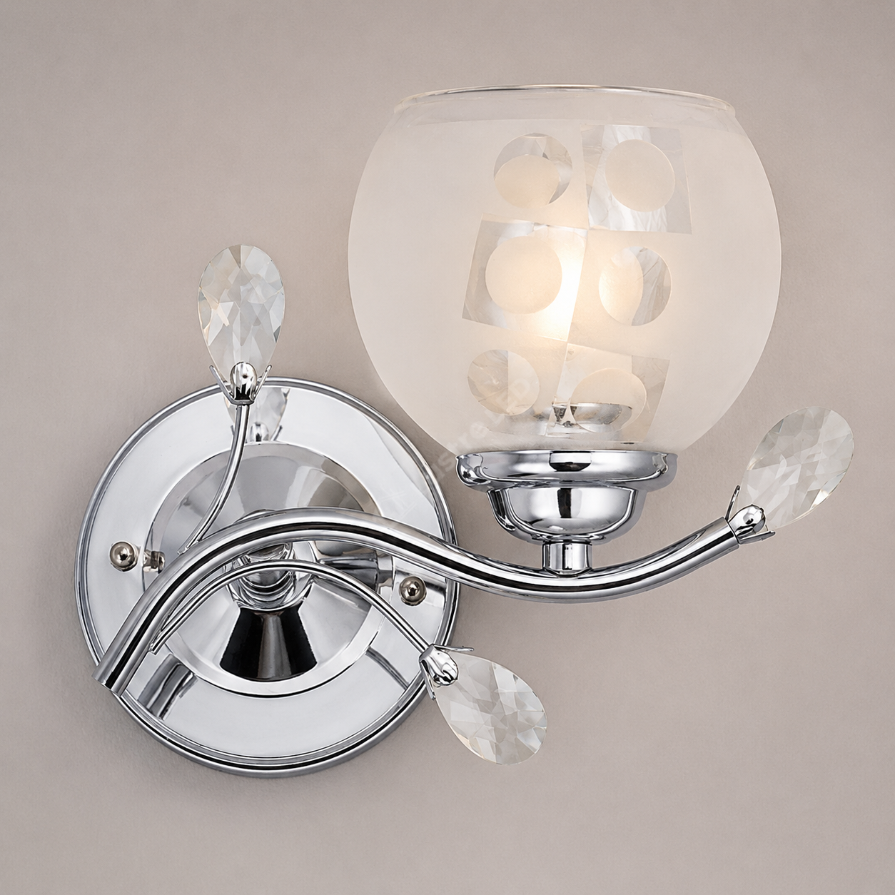 Aplica VENEZIA Chrome 1xE27 cu Abajur 20CM