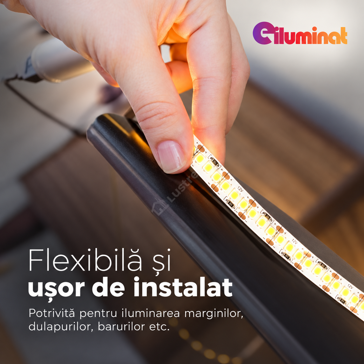 Banda LED 12V - 2835 204 SMD/ml IP20 - rola 5 metri