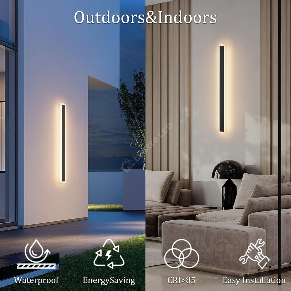 Bara Luminoasa LED Exterior Black PREMIUM CCT IP54 220V