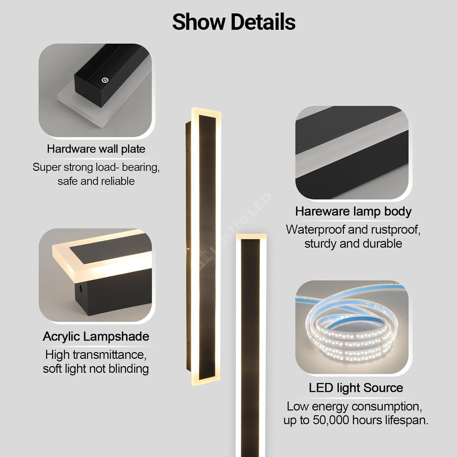 Bara Luminoasa LED Exterior IP65 220V 6500K