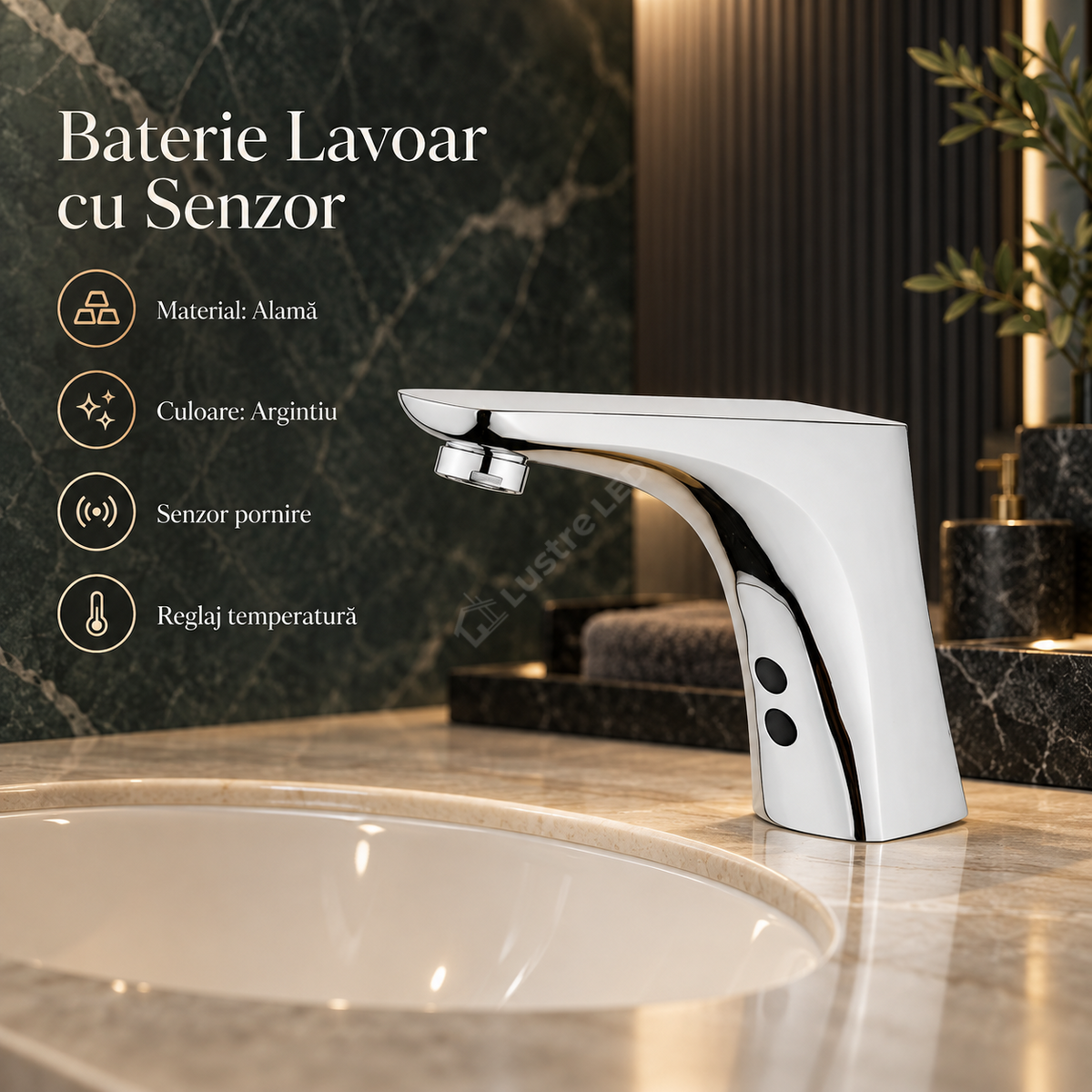 Baterie De Lavoar Cu Senzor Automata Si Reglaj De Temperatura